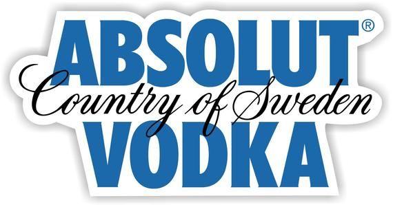 Absolut Logo - Absolut Vodka Sticker Decal full color Bar Man Cave Beer