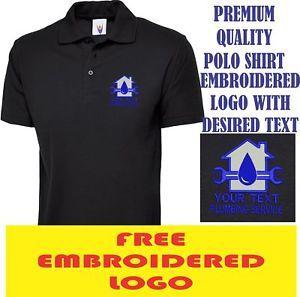 Uniform Logo - Personalised Embroidered Polo Shirt PLUMBING workwear UNIFORM LOGO ...