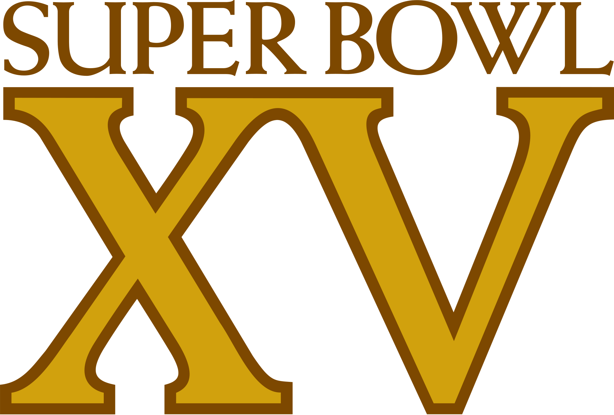 XV Logo - Super Bowl XV Logo.svg