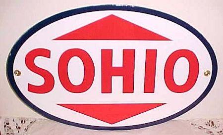 Sohio Logo - Sohio Gasoline Oil Gas (Small Oval) Porcelain Sign