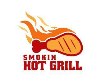 Styalized Logo - Smokin Hot Grill Logo design - Creative and stylized logo design of ...