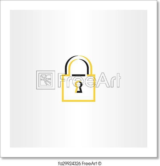 Styalized Logo - Free art print of Lock symbol stylized logo vector. Lock symbol ...