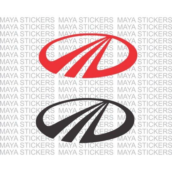 Styalized Logo - Mahindra M emblem logo stickers. ( Pair of 2 stickers)