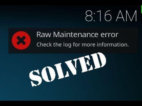 Error Logo - Fix Kodi Error-Check the log for more information about this message ...