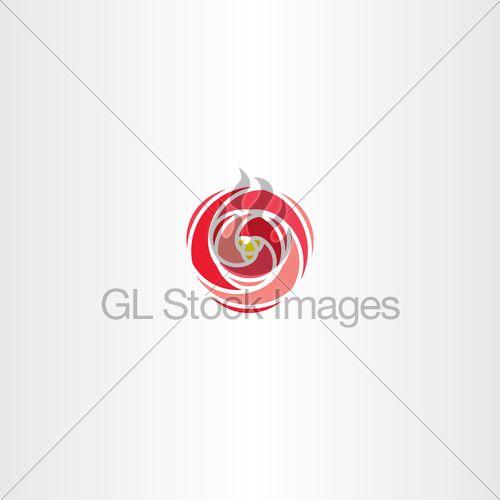 Styalized Logo - Red Rose Vector Icon Stylized Logo · GL Stock Images