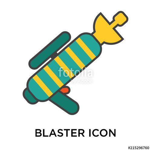 Blaster Logo - Blaster icon vector sign and symbol isolated on white background