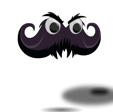 Mustachio Logo - Hovering Mustachio