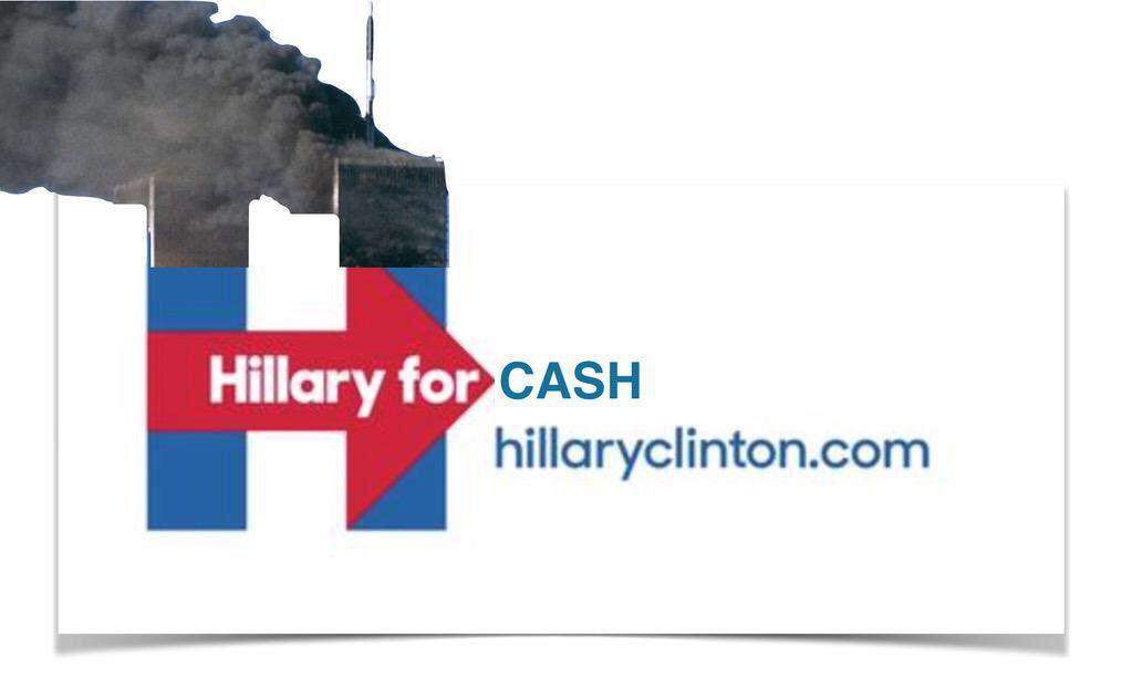 Hillary Logo - Tweeters turn Hillary Clinton campaign logo into bizarre 9/11 ...