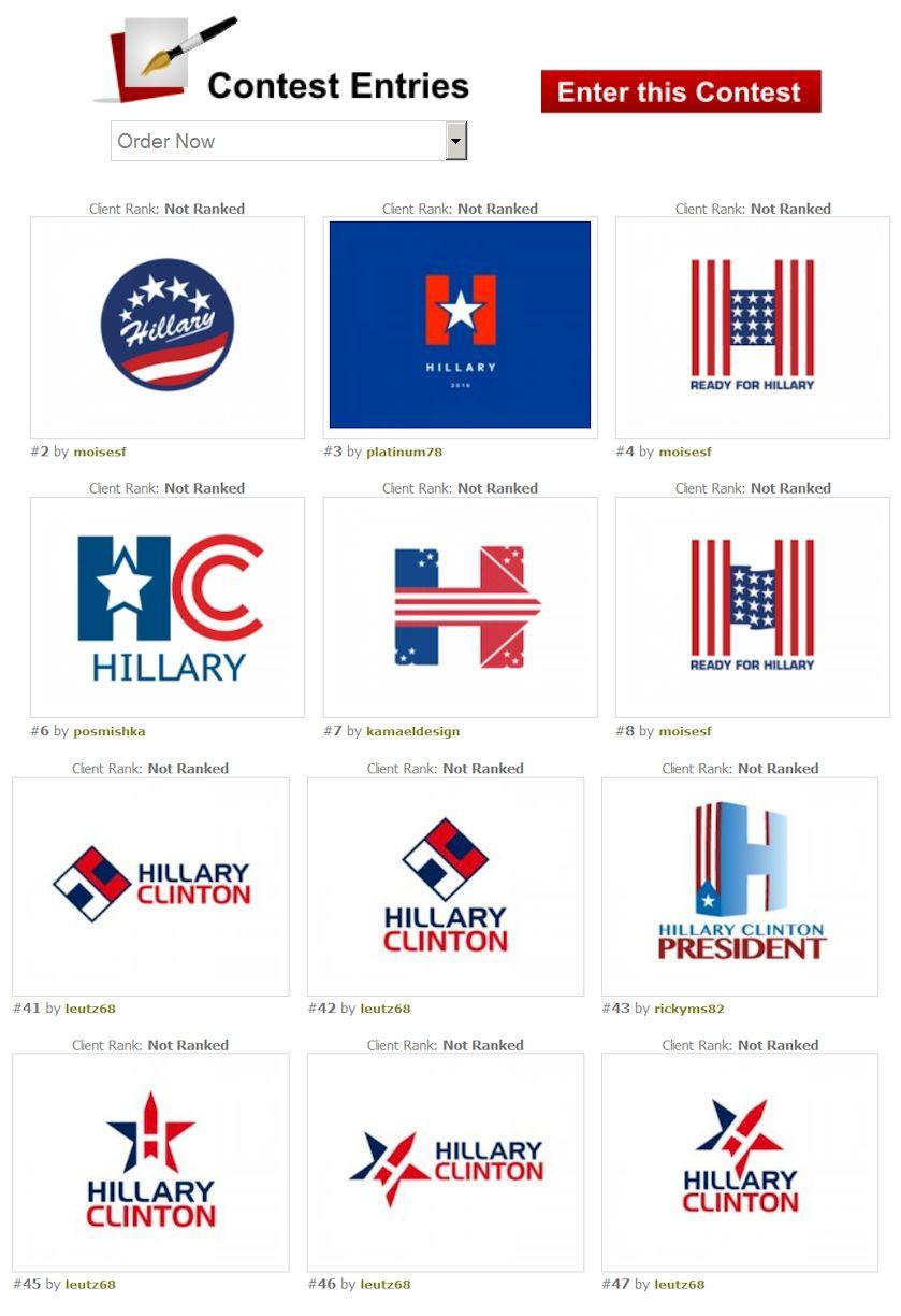 Hillary Logo - Redesign Hillary Clinton's New Logo - LogoMyWay Blog