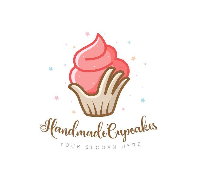 Cupcake Logo - Handmade Cupcake Logo & Business Card Template - The Design Love