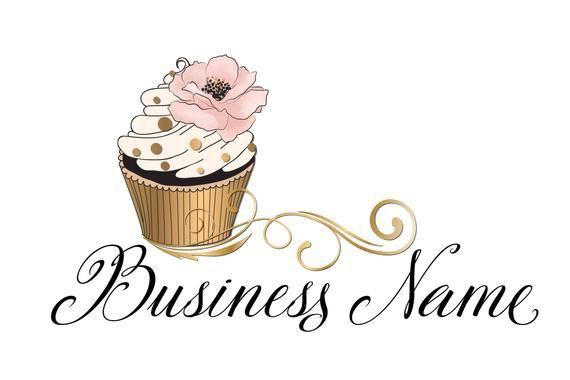 Cupcake Logo - DIGITAL Custom logo design cute pastel cupcake logo bakery | Etsy