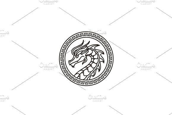 Medallion Logo - Ancient Dragon Coin/Medallion Logo ~ Logo Templates ~ Creative Market