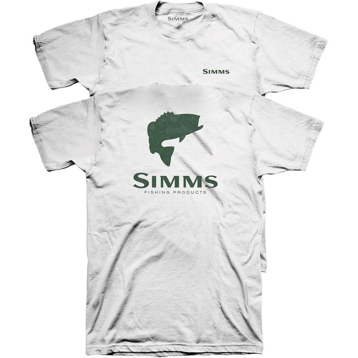 Simms Logo - SIMMS Bass Topo Camo Logo Men's Fishing T Shirt