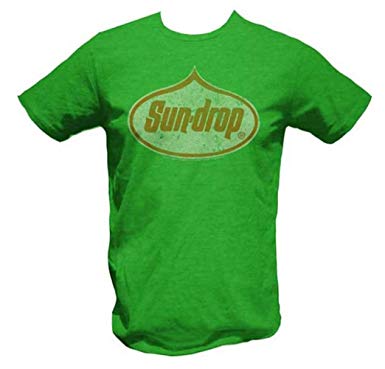 Sundrop Logo - Sun-Drop Classic Logo Adult Distressed Vintage Style T-Shirt Tee ...