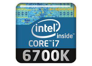 I7 Logo - Intel Core i7 6700K 1x1 Chrome Domed Case Badge / Sticker Logo