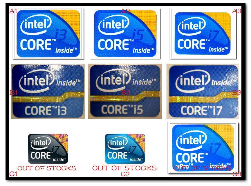 I7 Logo - Intel Core i3 i5 i7 Logo Stickers Case Badge Sticker for Laptop and ...