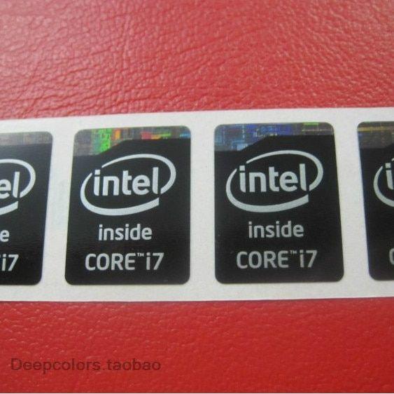 I7 Logo - Original laptop label stickers for intel core duo core 4 i7 computer ...