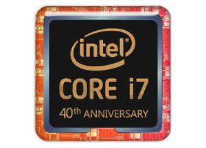 I7 Logo - Intel i7 8086K x86 40th Anniversary 1x1 Chrome Effect Domed Badge