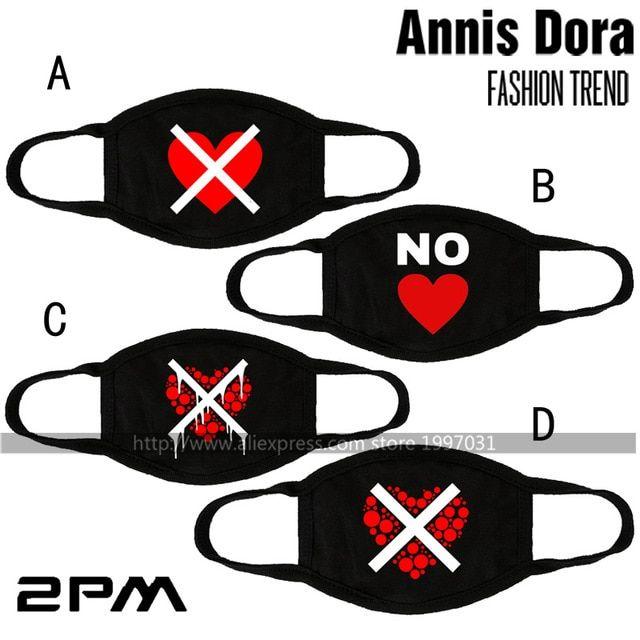 2Pm Logo - KPOP 2PM Jun.K NO LOVE logo Mouth Mask-in Boys Costume Accessories ...