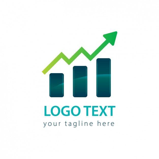 Graph Logo - Chart logo with a arrow Vector | Free Download