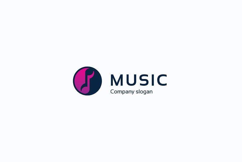 Note Logo - Music note audio sound logo Yin Yang Logo Templates Creative Market