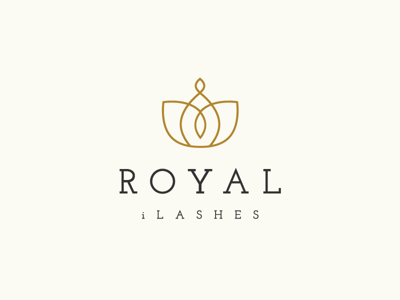 Royal Logo - Royal iLashes. branding, typography, graph design. Logo design