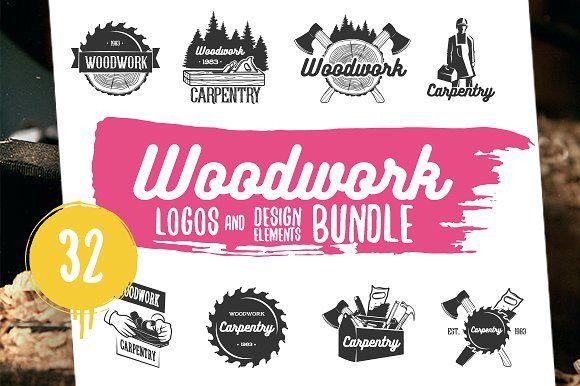 Woodwork Logo - Woodwork logos ~ Logo Templates ~ Creative Market