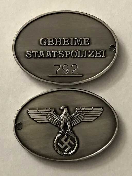 Gestapo Logo - Nazi German Secret State Police Gestapo Badge