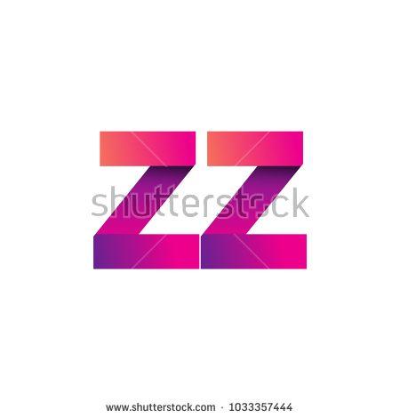 Zz Logo - Initial Letter ZZ Logo Lowercase, magenta and orange, Modern and ...
