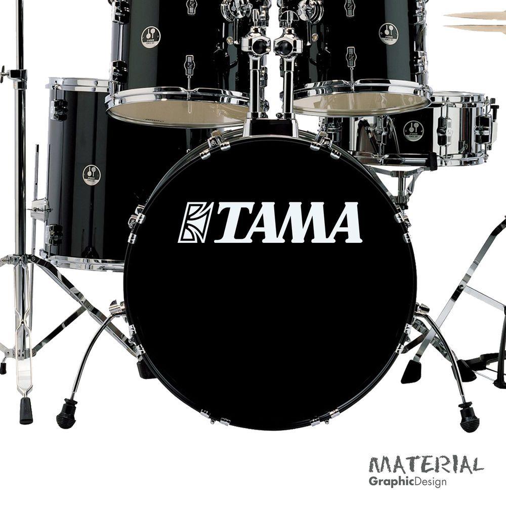 Tama Logo - 2x Tama Logo Sticker Decal - fork bass drum Head Drums kit ...