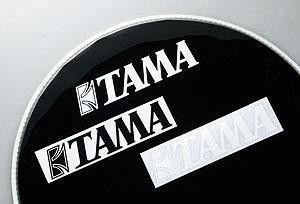 Tama Logo - Tama Bass Drum Original Logo Sticker - Black | Wembley Music Centre ...