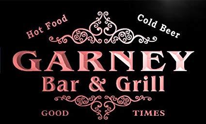 Garney Logo - Amazon.com: u16037-r GARNEY Family Name Gift Bar & Grill Home Beer ...