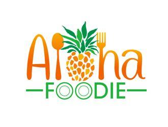 Aloha Logo - Aloha Foodie logo design - 48HoursLogo.com