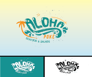 Aloha Logo - Playful, Elegant, Restaurant Logo Design for Aloha Poké small under