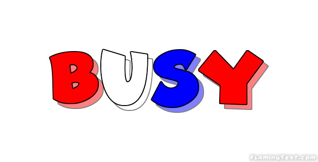 Busy Logo - United States of America Logo. Free Logo Design Tool from Flaming Text