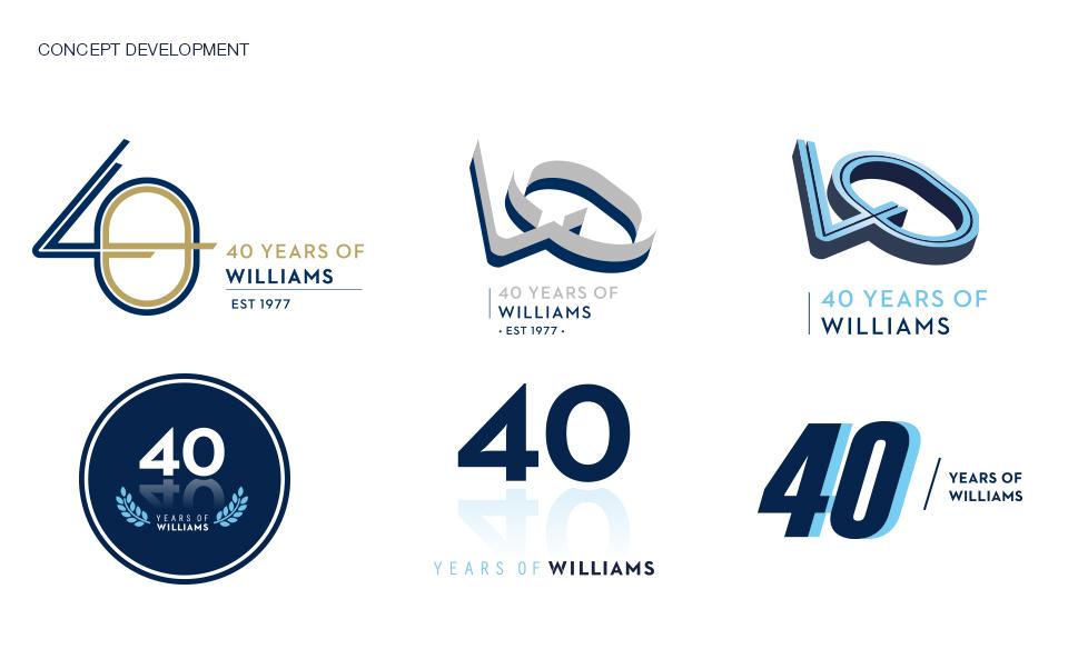 40 Logo - 40 Years of Williams - edward scott designedward scott design