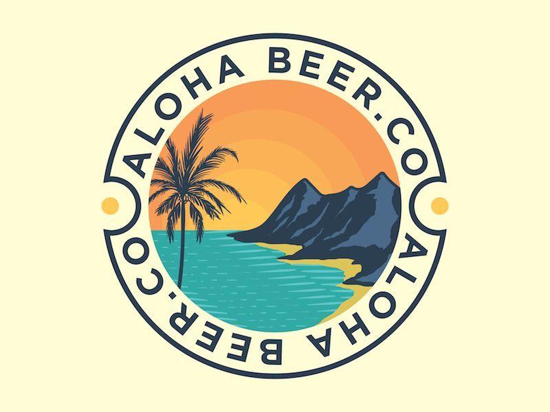 Aloha Logo - Aloha Beer.co. Logo Badge Inspiration. Logo design, Logos, Logo