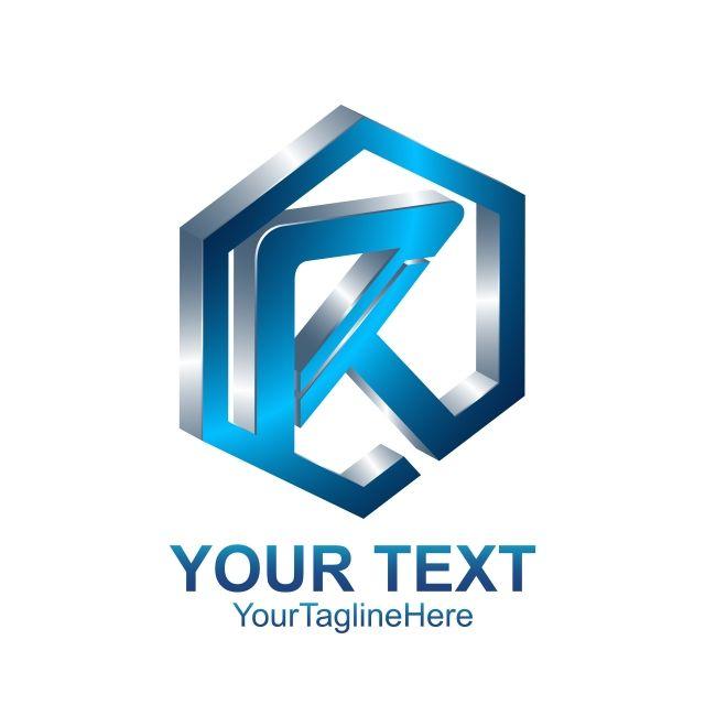 Blue Hexagon Logo - initial letter r logo template colored blue hexagon design Template ...