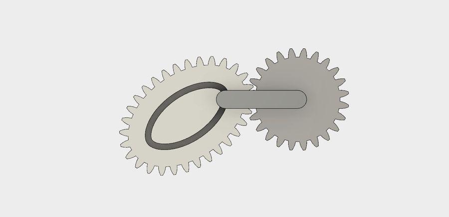 Ellipse-Shaped Logo - Entry #2 by Anup231 for Ellipse shaped gear, smoothly mating with ...