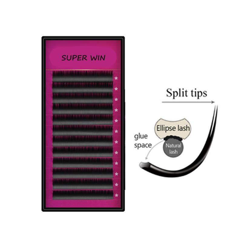 Ellipse-Shaped Logo - SuperWin 20 Line C CURL Flat Ellipse Eyelash Extensions Split Tips ...