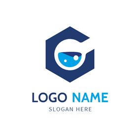 Blue Hexagon Logo - Free Hexagon Logo Designs. DesignEvo Logo Maker