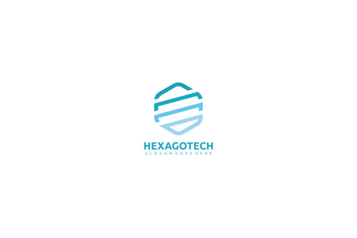 Blue Hexagon Logo - Blue Hexagon Logo by 3ab2ou on Envato Elements