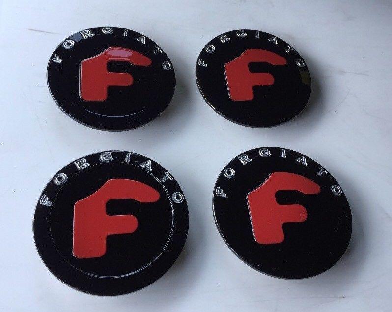 Forgiato Logo - Forgiato Wheels Custom Aluminum T60 61 Red Black Center Cap O Ring