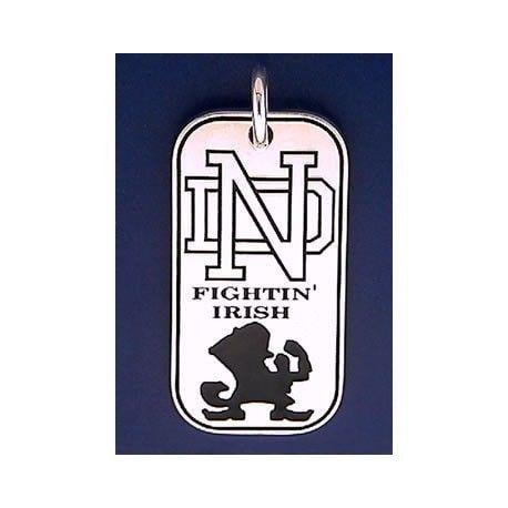 Leprechaun Logo - Dog Tag Pendant with ND Logo & Leprechaun
