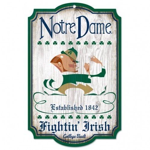 Leprechaun Logo - Notre Dame Fighting Irish 11x17 Vault Logo