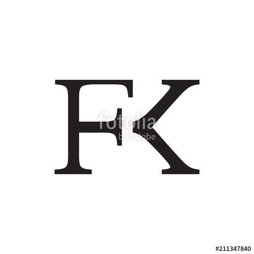 FK Logo - FK logo letter vector design