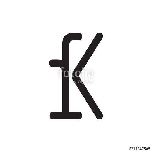 FK Logo - FK logo letter vector design