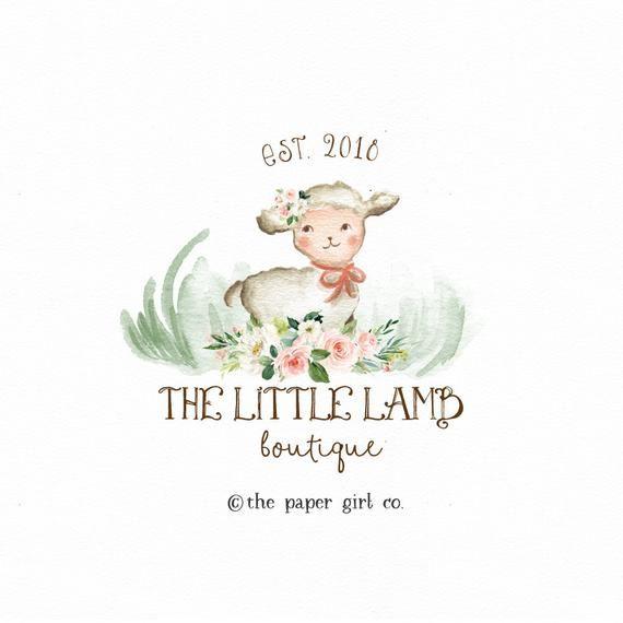 Lamb Logo - premade logo lamb logo sheep logo baby logo children's | Etsy