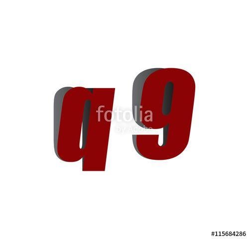 Q9 Logo - Q9 Logo Initial Red And Shadow Stock Image And Royalty Free Vector