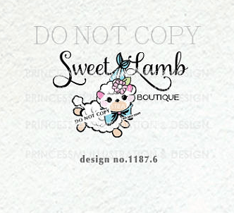 Lamb Logo - 1187-6 lamb logo, little sheep logo, lamb, big ribbon, newborn ...